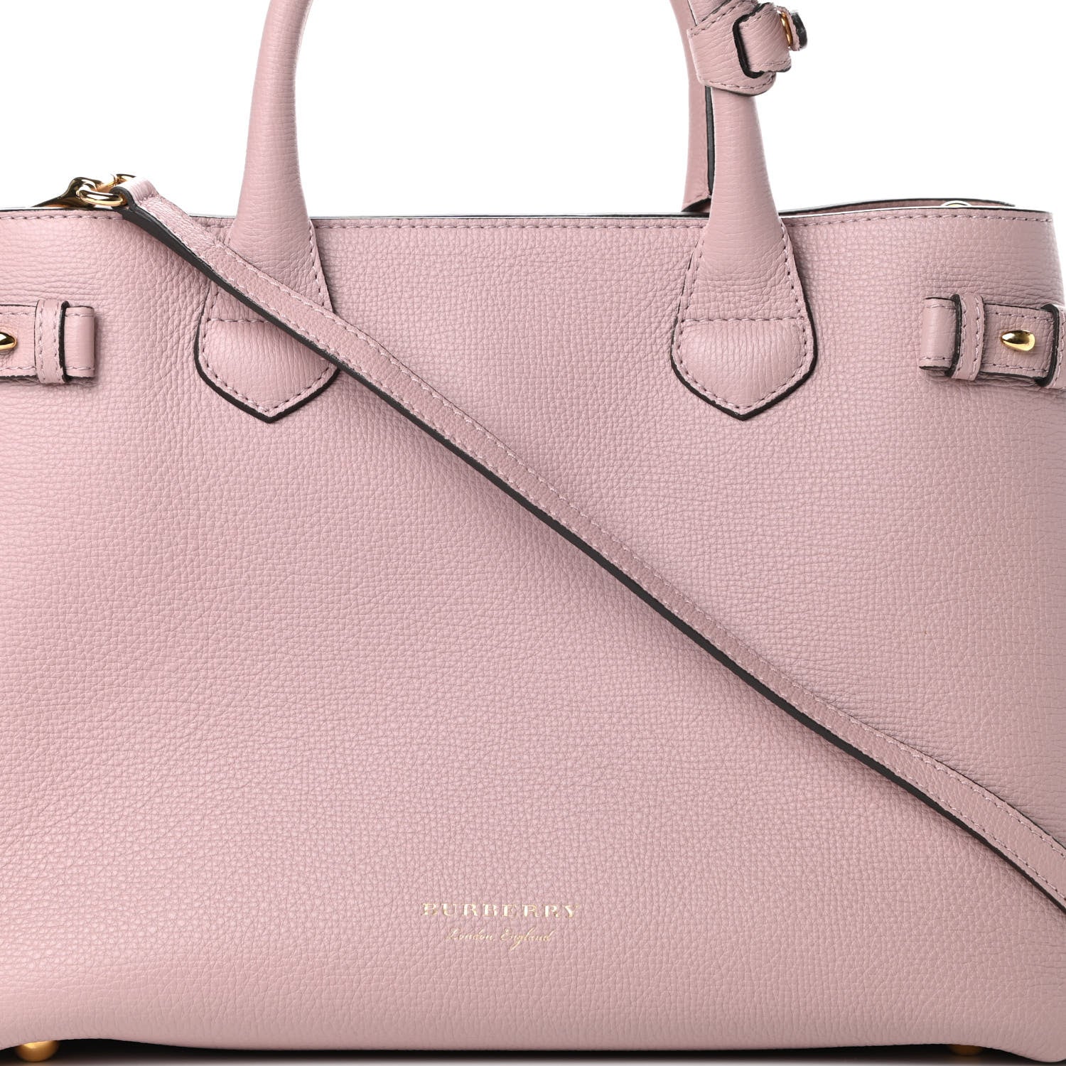 Burberry Grainy Calfskin House Check Medium Banner Tote Pale Orchid 9 of 12