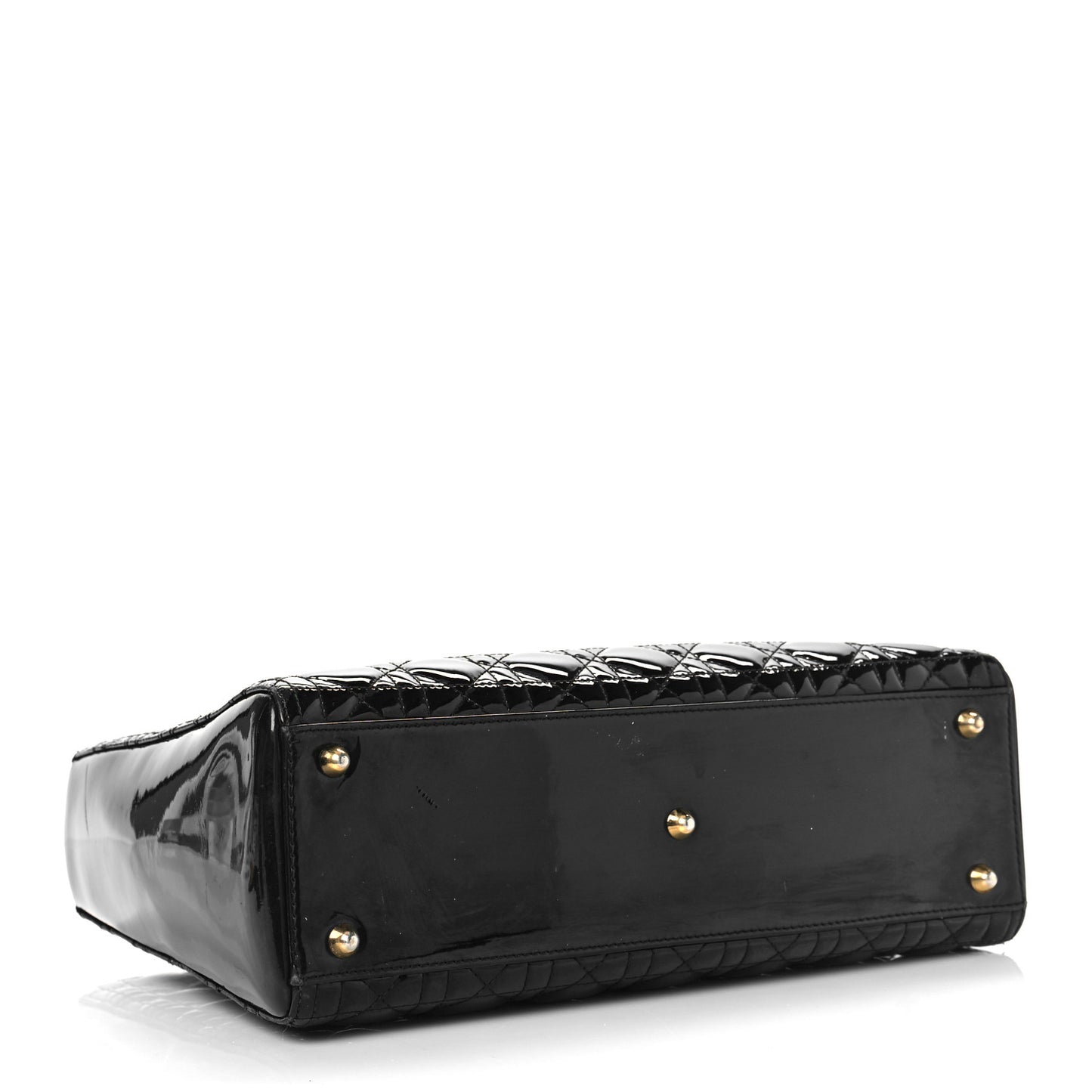 Patent Cannage Large Lady Dior Black