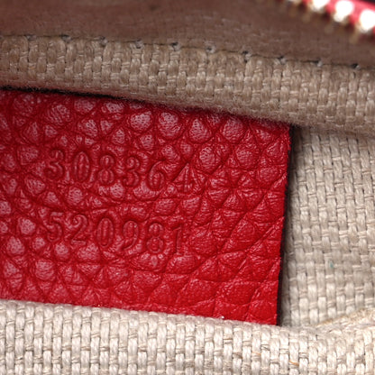 Gucci Pebbled Calfskin Small Soho Disco Bag Tabasco Red 7 of 20