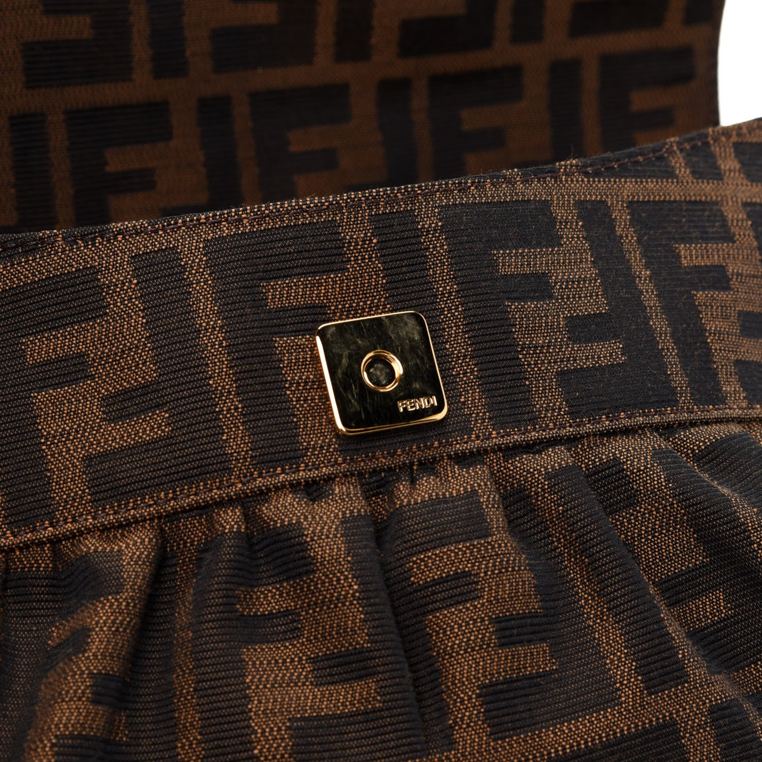 Fendi Zucca Small Chef Shoulder Bag Tobacco 10 of 15