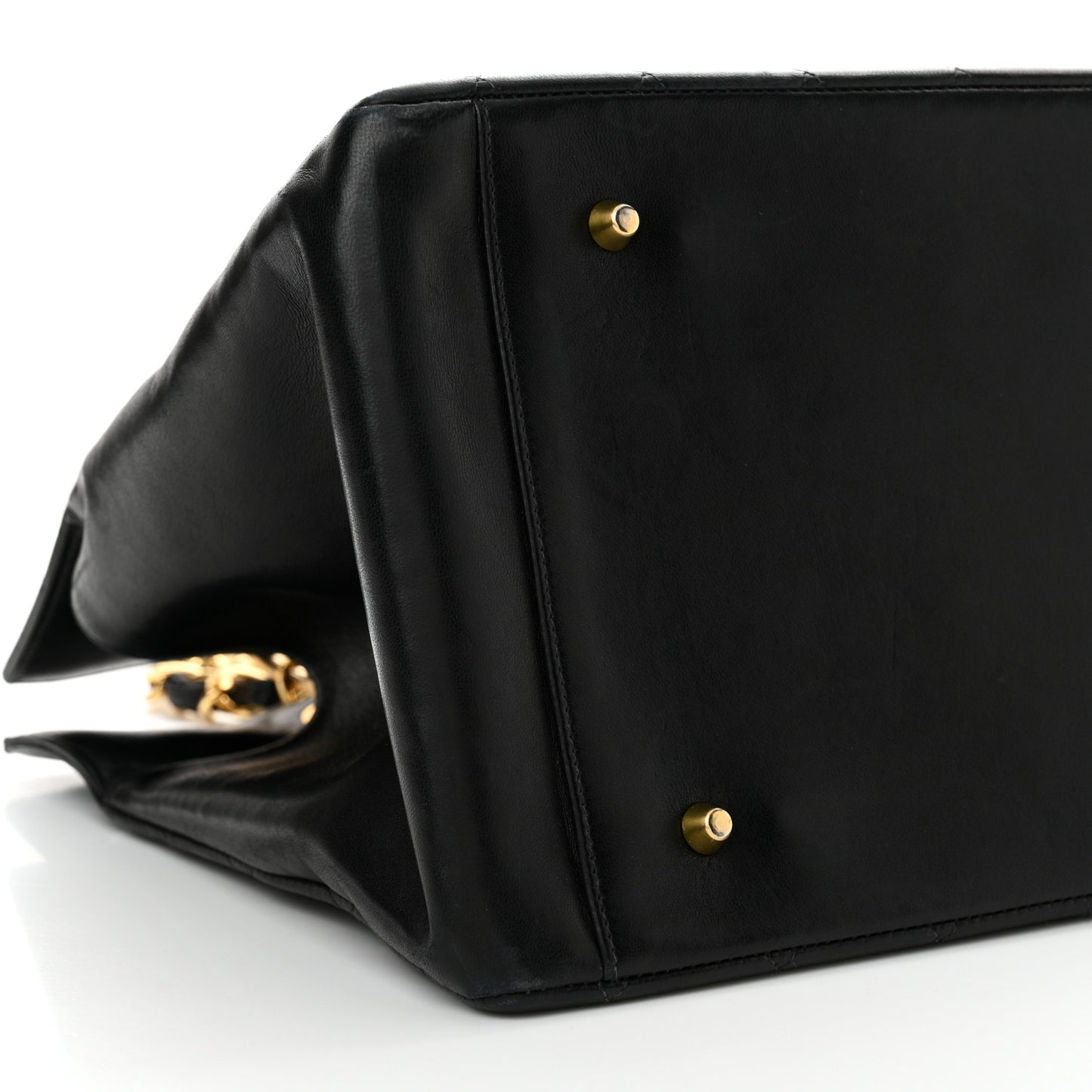 Lambskin Quilted Timeless CC Tote Black