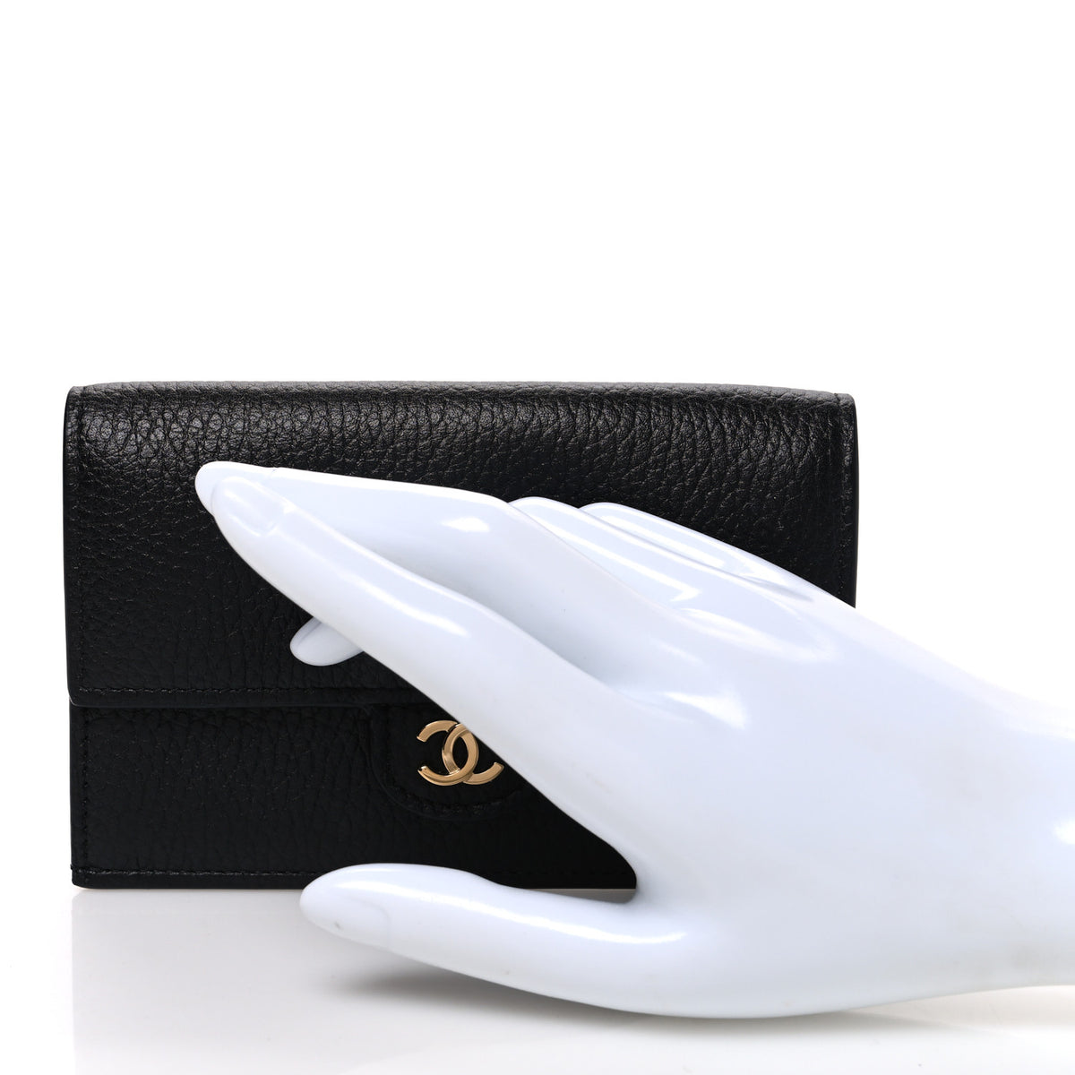 Chanel Grained Calfskin CC Flap Card Holder  Black 2 of 9