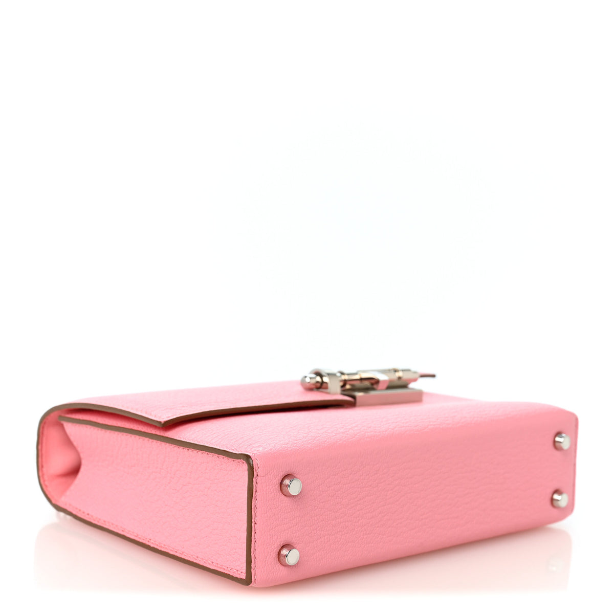 Hermes Chevre Mysore Mini Verrou Chaine Bag Rose Confetti 4 of 10