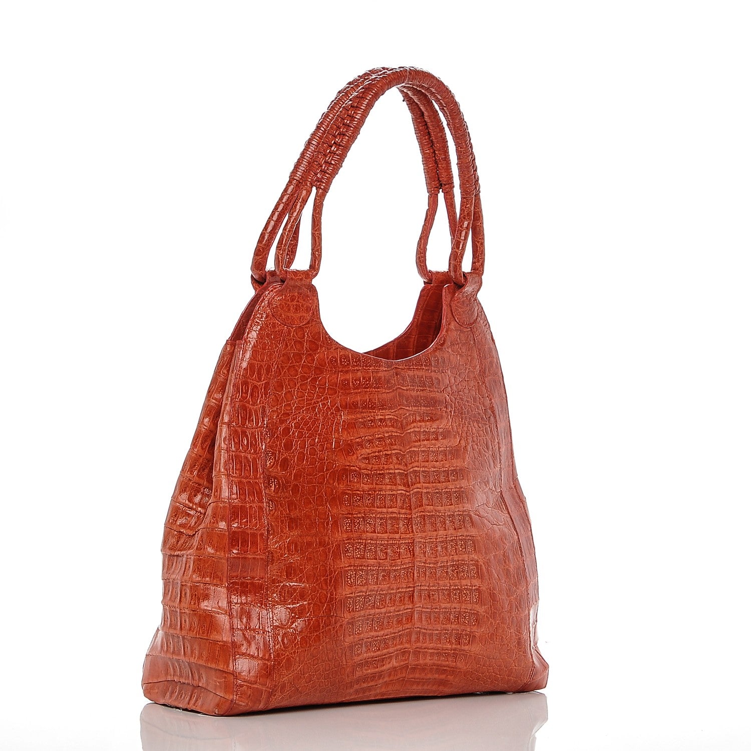 Nancy Gonzalez Crocodile Tote Orange 3 of 8