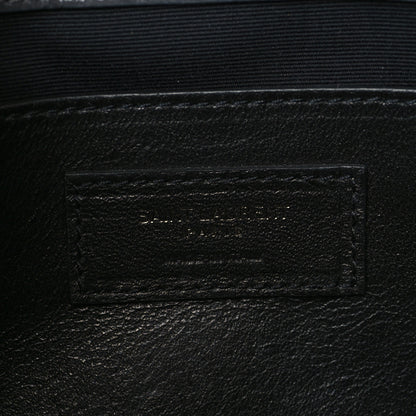 Saint Laurent Crinkled Calfskin Matelasse Monogram Baby Niki Chain Satchel Storm 6 of 8
