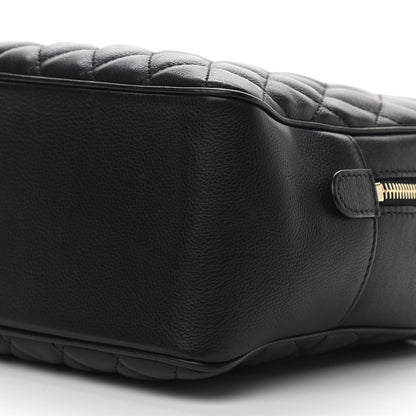 Chanel Calfskin Quilted CC Medium Vanity Case Black 10 of 11