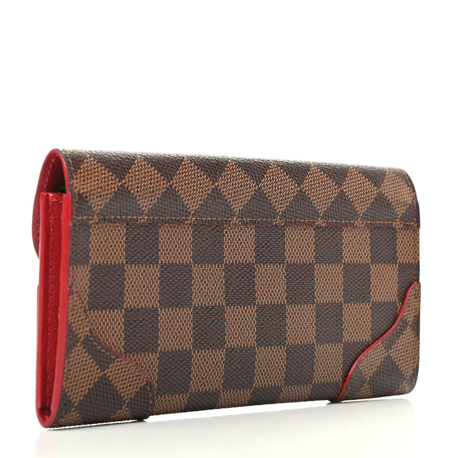 Louis Vuitton Damier Ebene Caissa Wallet Cherry 3 of 9