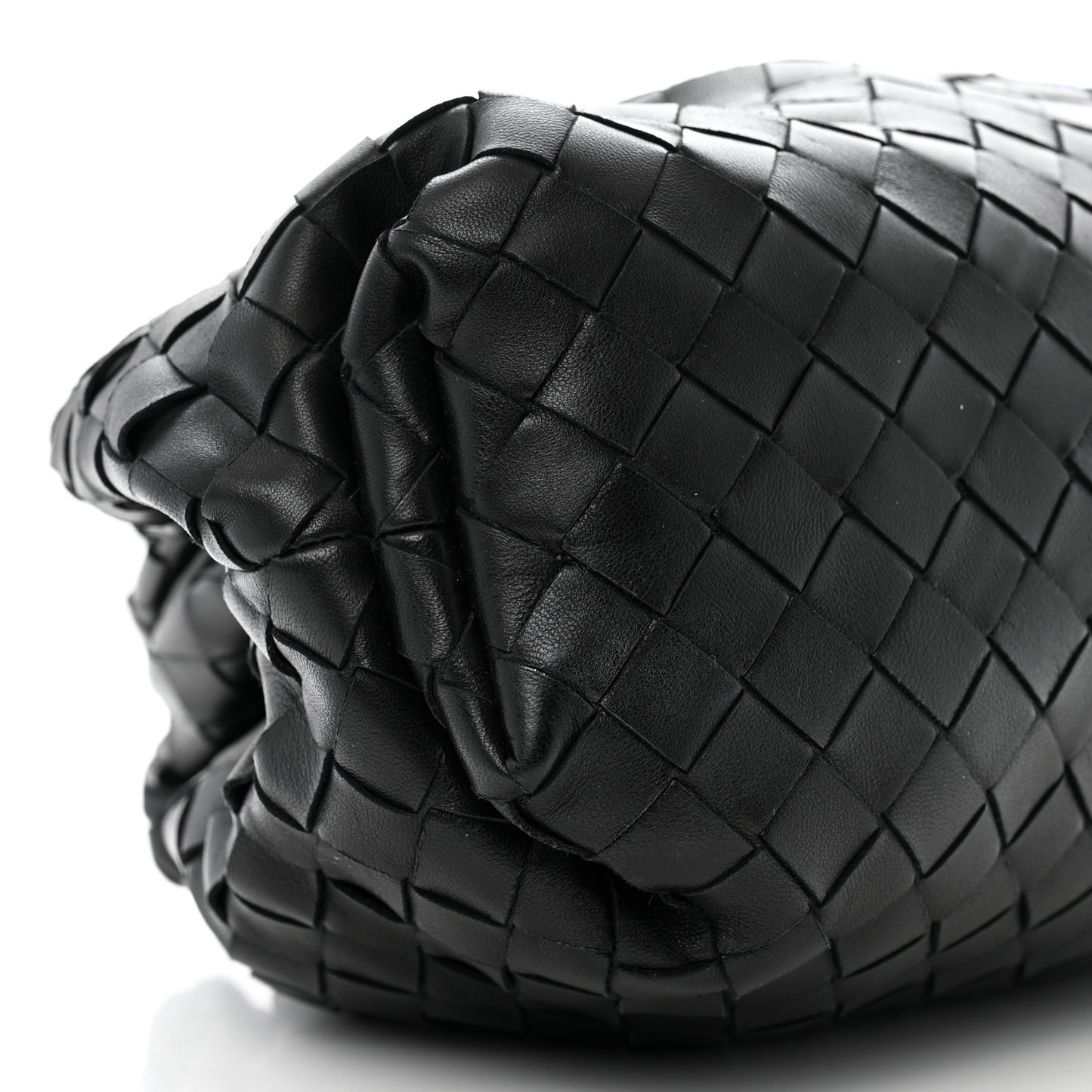 Nappa Maxi Intreccio The Pouch Oversized Clutch Black