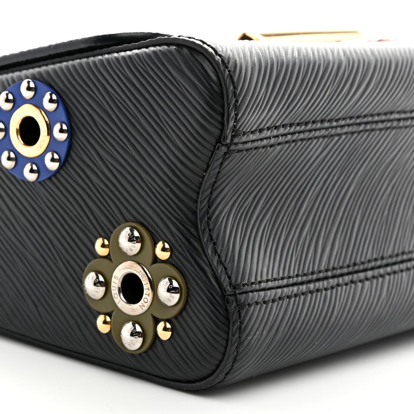 Epi Mechanical Flowers Twist Shoulder Bag MM Black