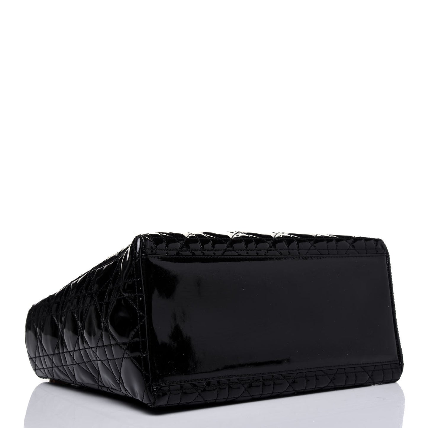 Patent Cannage Medium Lady Dior Black