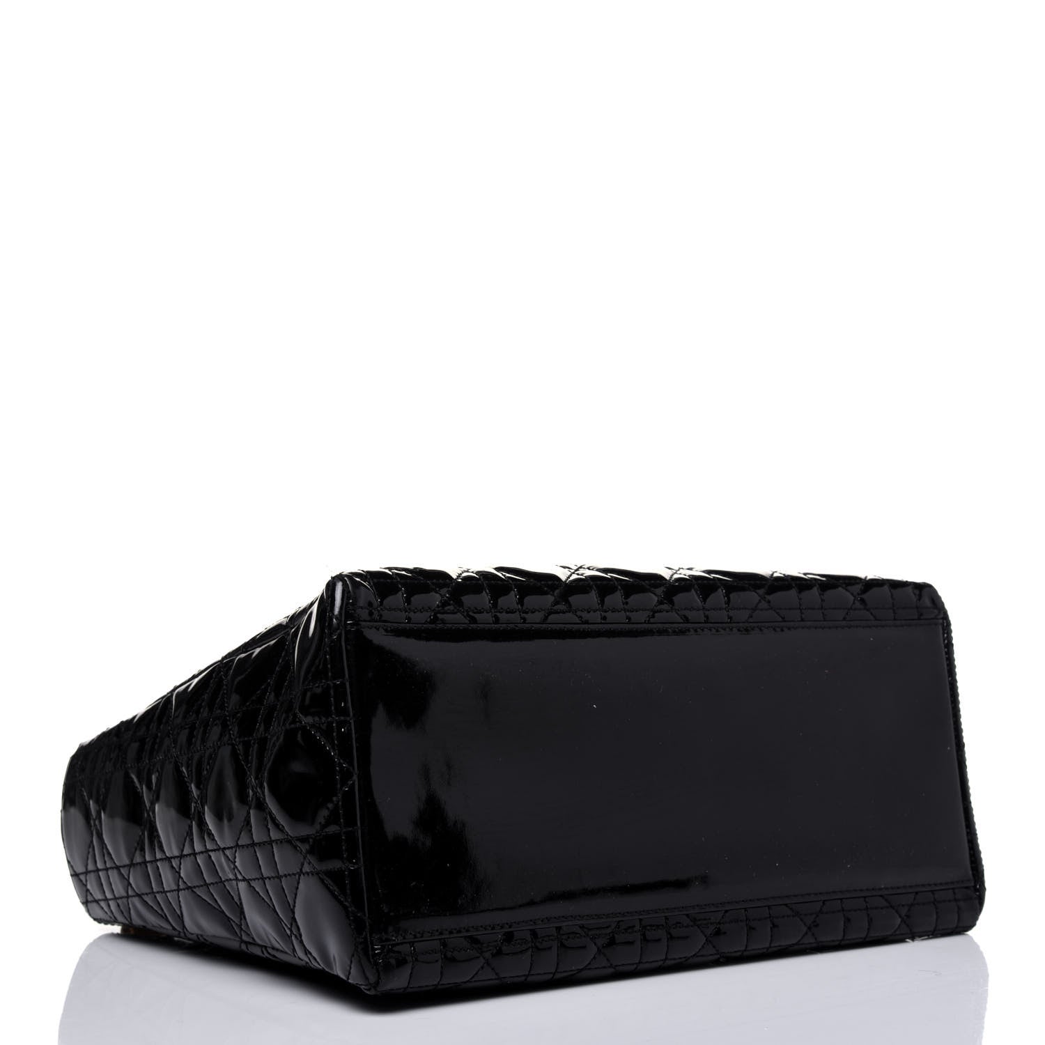 Christian Dior Patent Cannage Medium Lady Dior Black 4 of 17