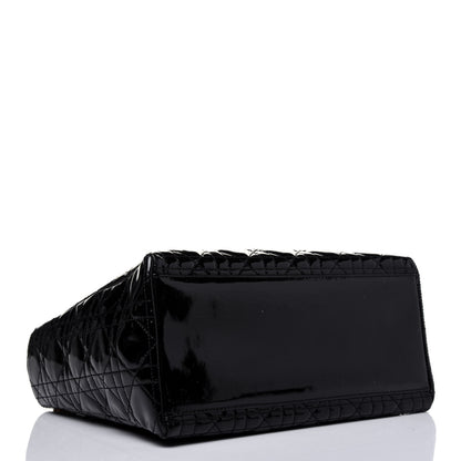 Christian Dior Patent Cannage Medium Lady Dior Black 4 of 17