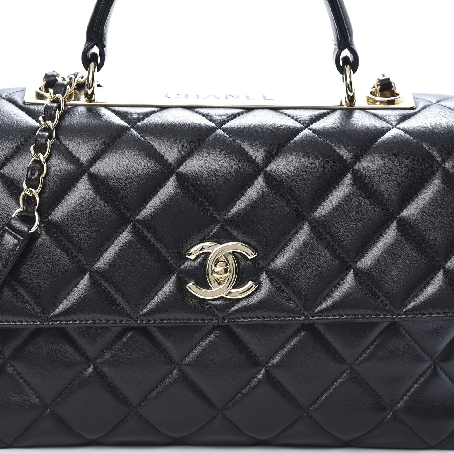 Chanel Lambskin Quilted Medium Trendy CC Flap Dual Handle Bag Black 9 of 12