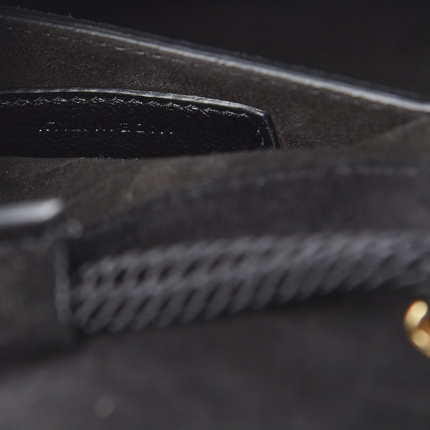 Suede Medium Monogram Fetish Satchel Black