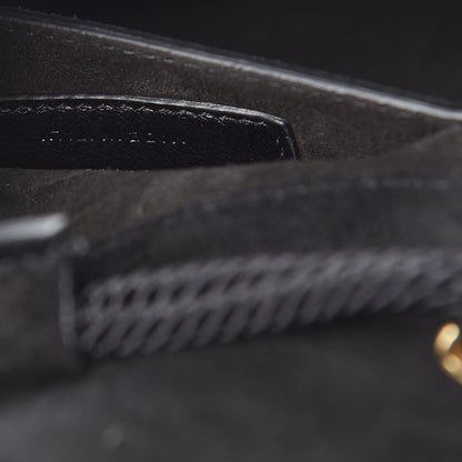 Saint Laurent Suede Medium Monogram Fetish Satchel Black 7 of 7