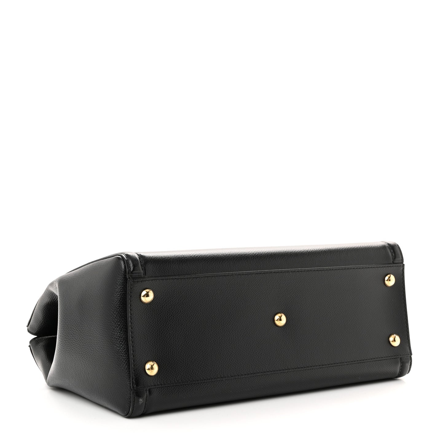 Hammered Calfskin Vara Bow Chain Tote Black