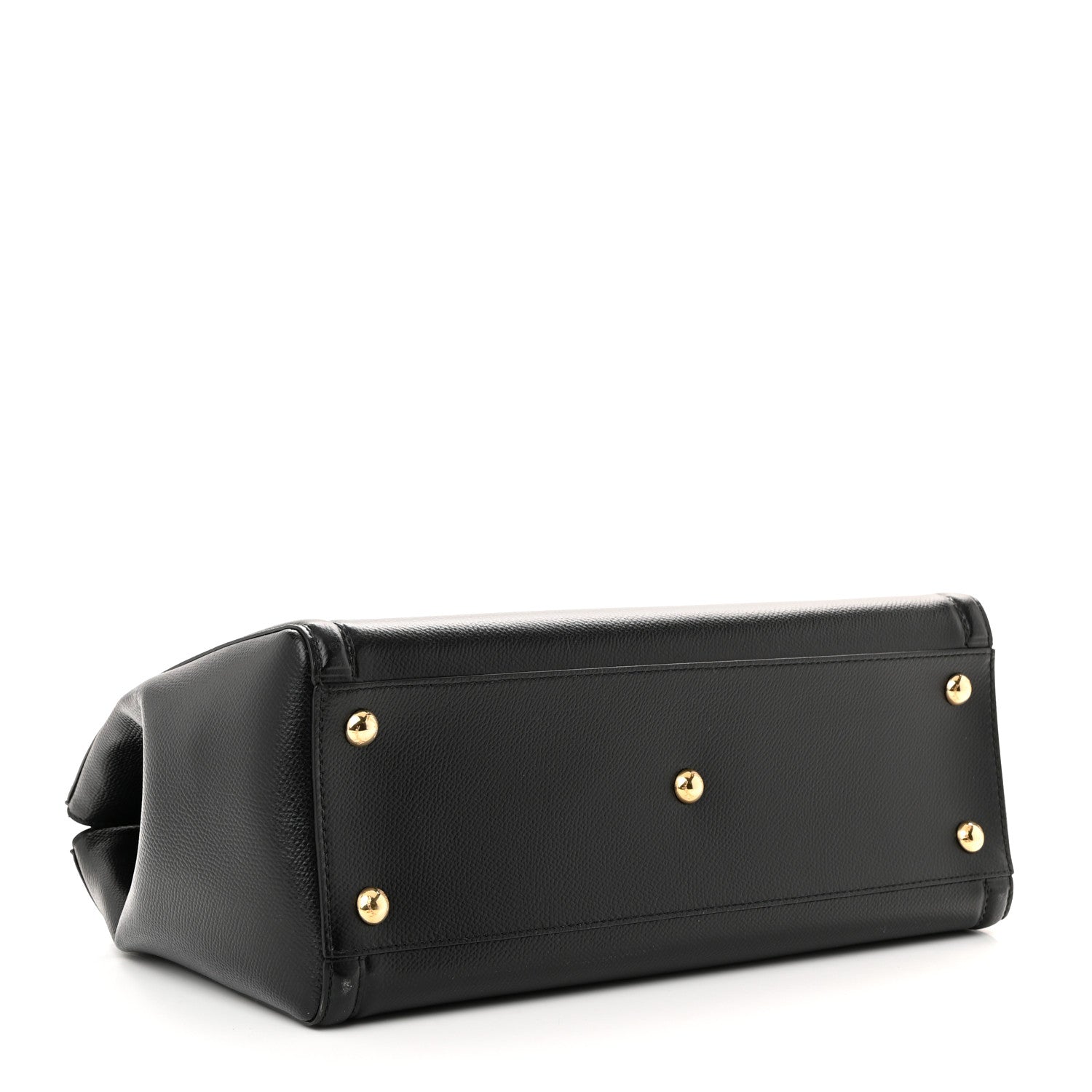 Salvatore Ferragamo Hammered Calfskin Vara Bow Chain Tote Black 4 of 9