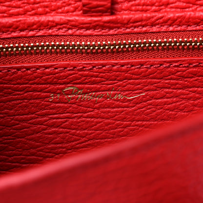 3.1 Phillip Lim Textured Calfskin Medium Pashli Satchel Red 5 of 9