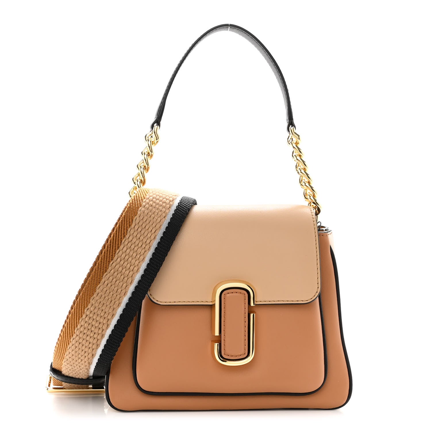 Marc Jacobs Calfskin Colorblock J Marc Chain Mini Satchel Cathay Spice Multicolor 1 of 8