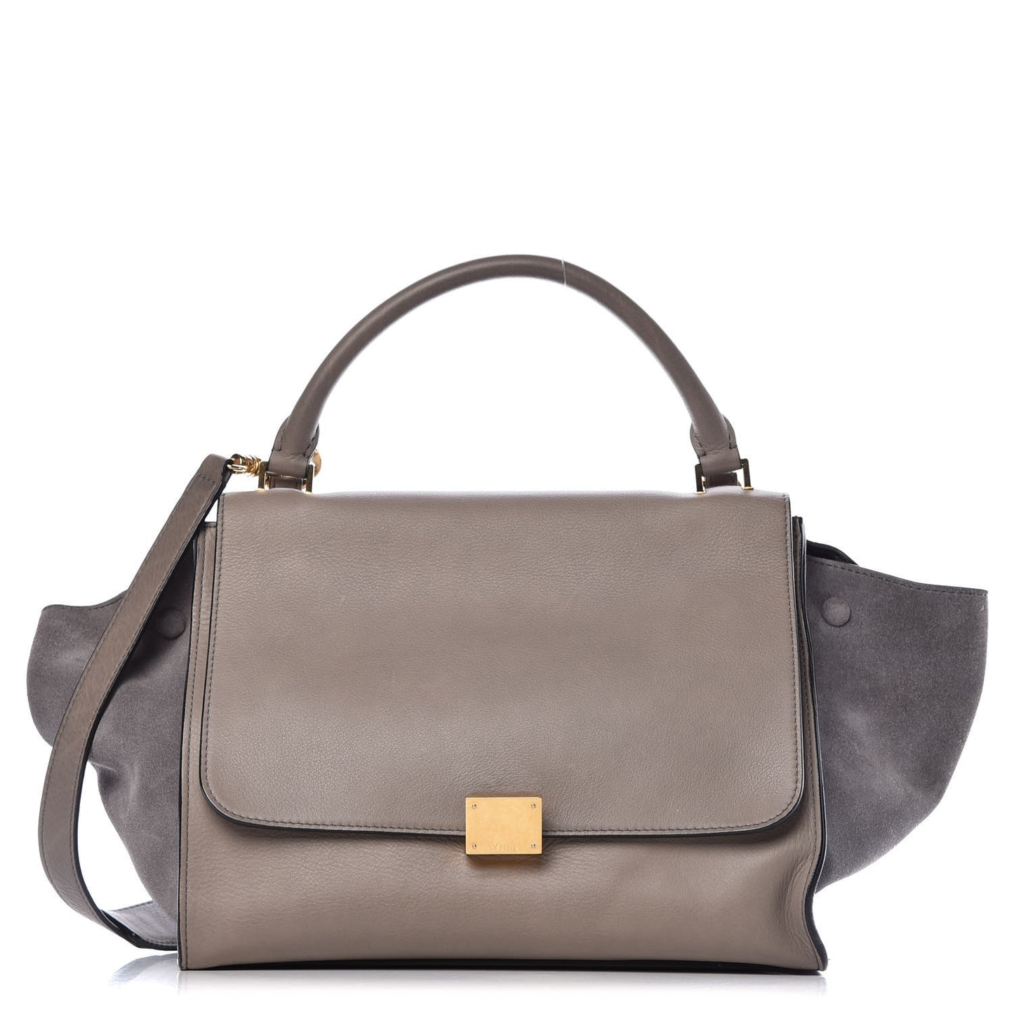 Calfskin Suede Medium Trapeze