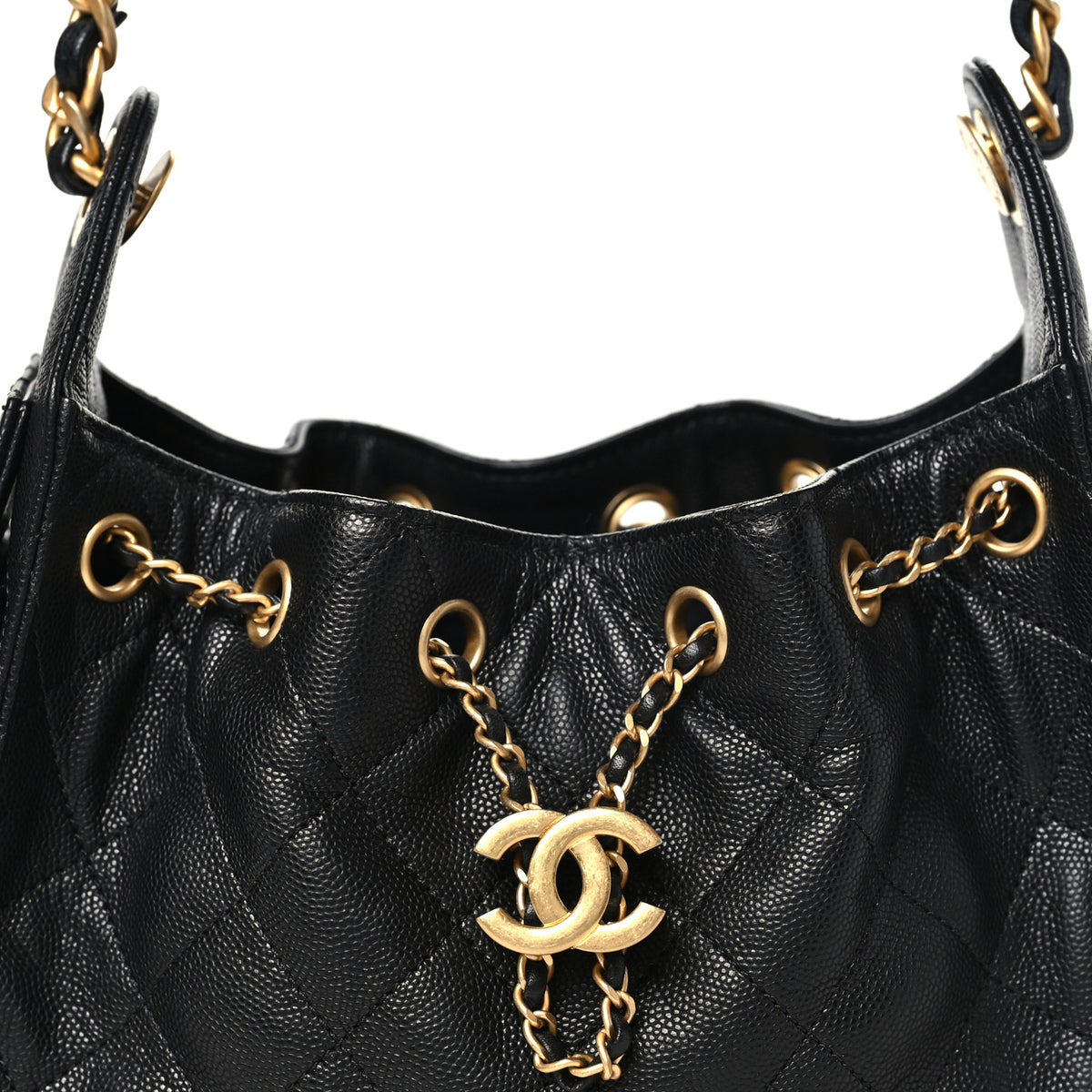 Chanel Caviar Quilted Mini Chanel 25 Handbag Black 8 of 10