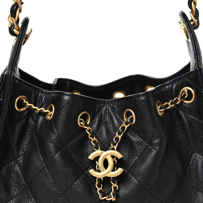 Chanel Caviar Quilted Mini Chanel 25 Handbag Black 8 of 10
