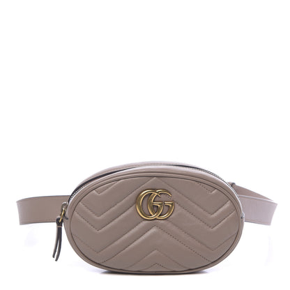 Gucci Calfskin Matelasse GG Marmont Belt Bag 95 38 Porcelain Rose 1 of 14