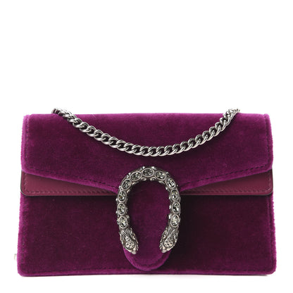Gucci Velvet Super Mini Dionysus Shoulder Bag Fuchsia Violet Cyclamen 1 of 9