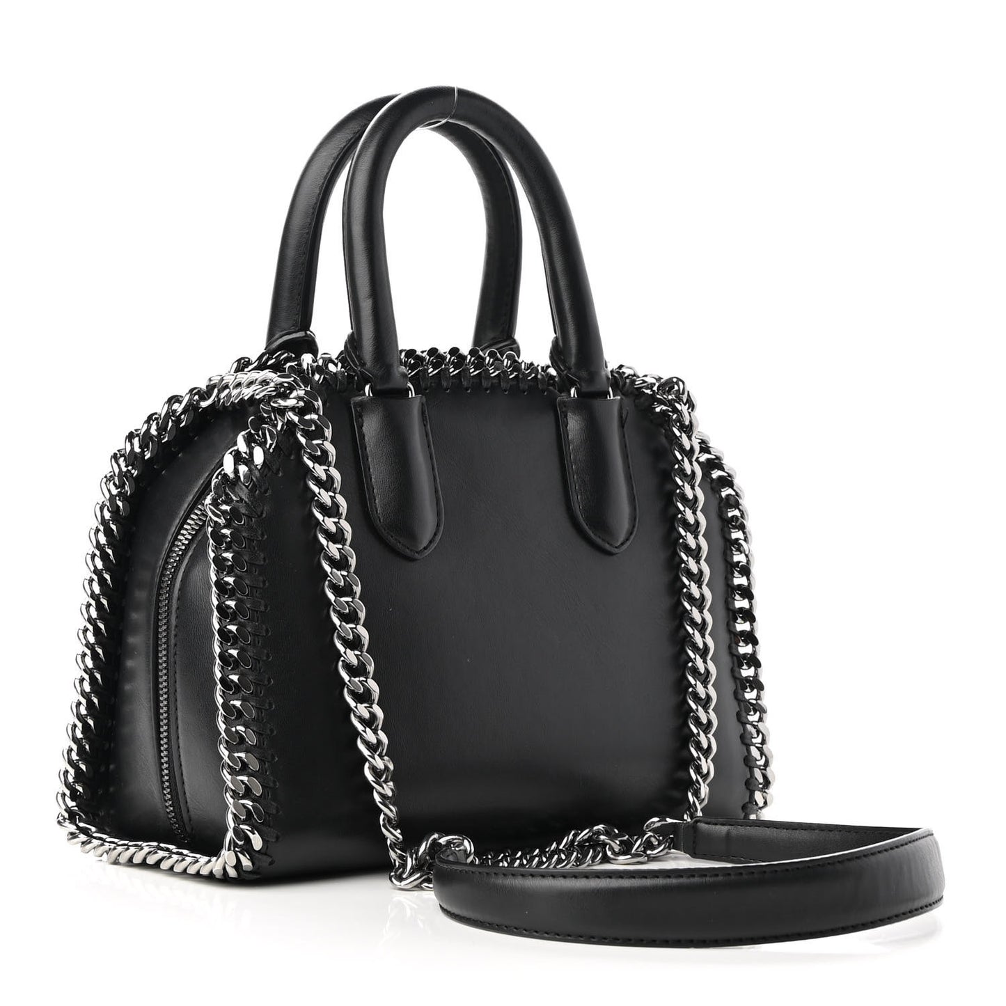 Eco Alter Nappa Mini Falabella Box Top Handle Bag Black