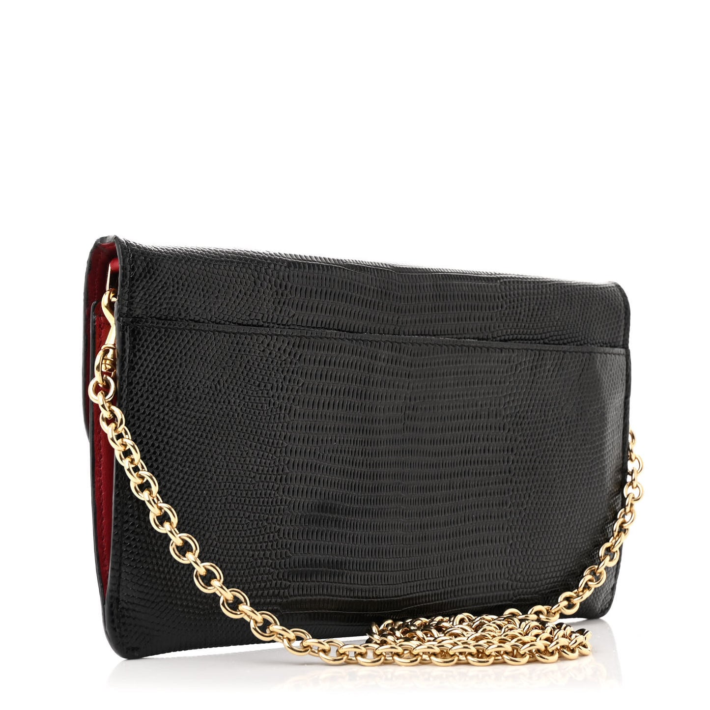 Lizard Effect Wallet On Chain Black