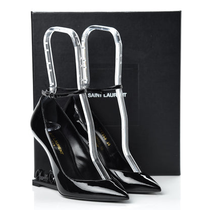 Saint Laurent Patent Opyum Appelle Moi Ankle Strap Pump 36 Black 9 of 9