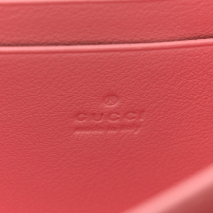 Gucci Azalea Calfskin Enamel Matelasse Diagonal Torchon GG Marmont Chain Wallet New Cherry Red Wild Rose 6 of 11