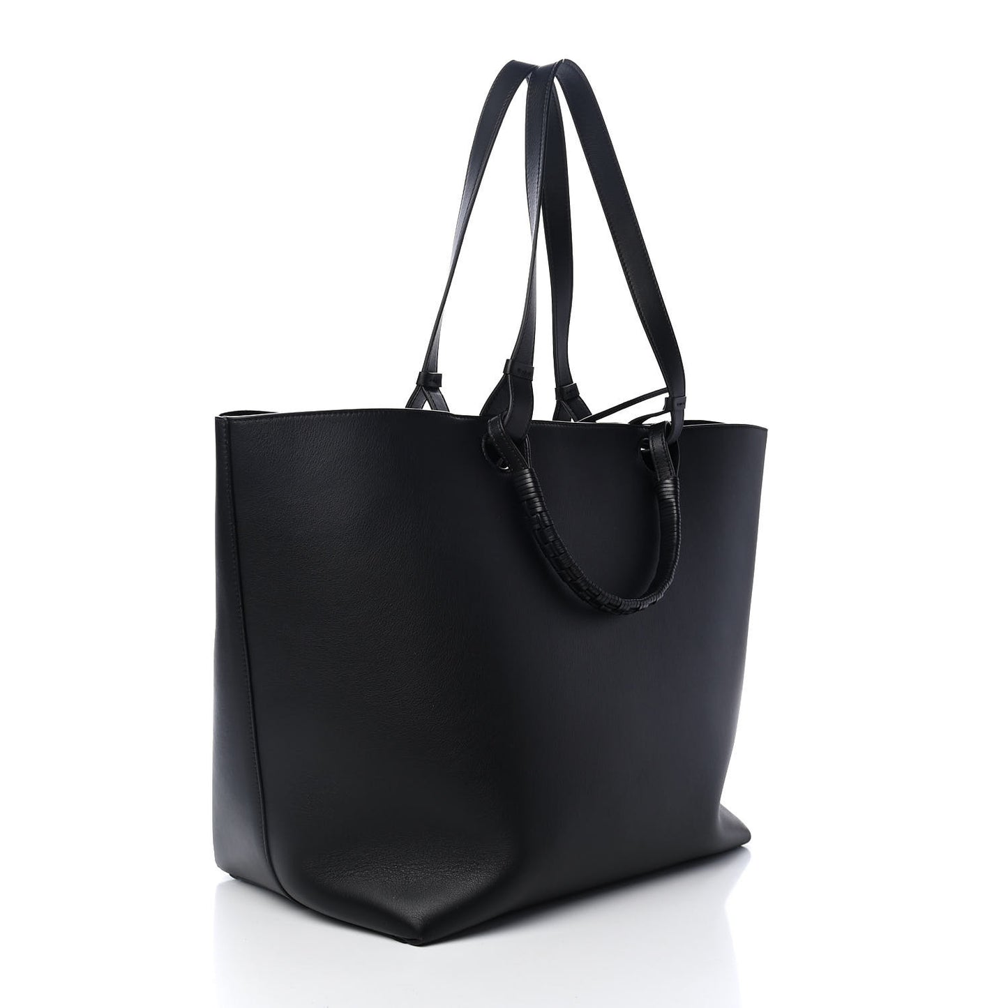 Calfskin Underwear Print Large Double Handle Tote Black