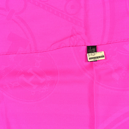 Hermes Cashmere Silk New Libris Stole Rose Cyclamen 3 of 3