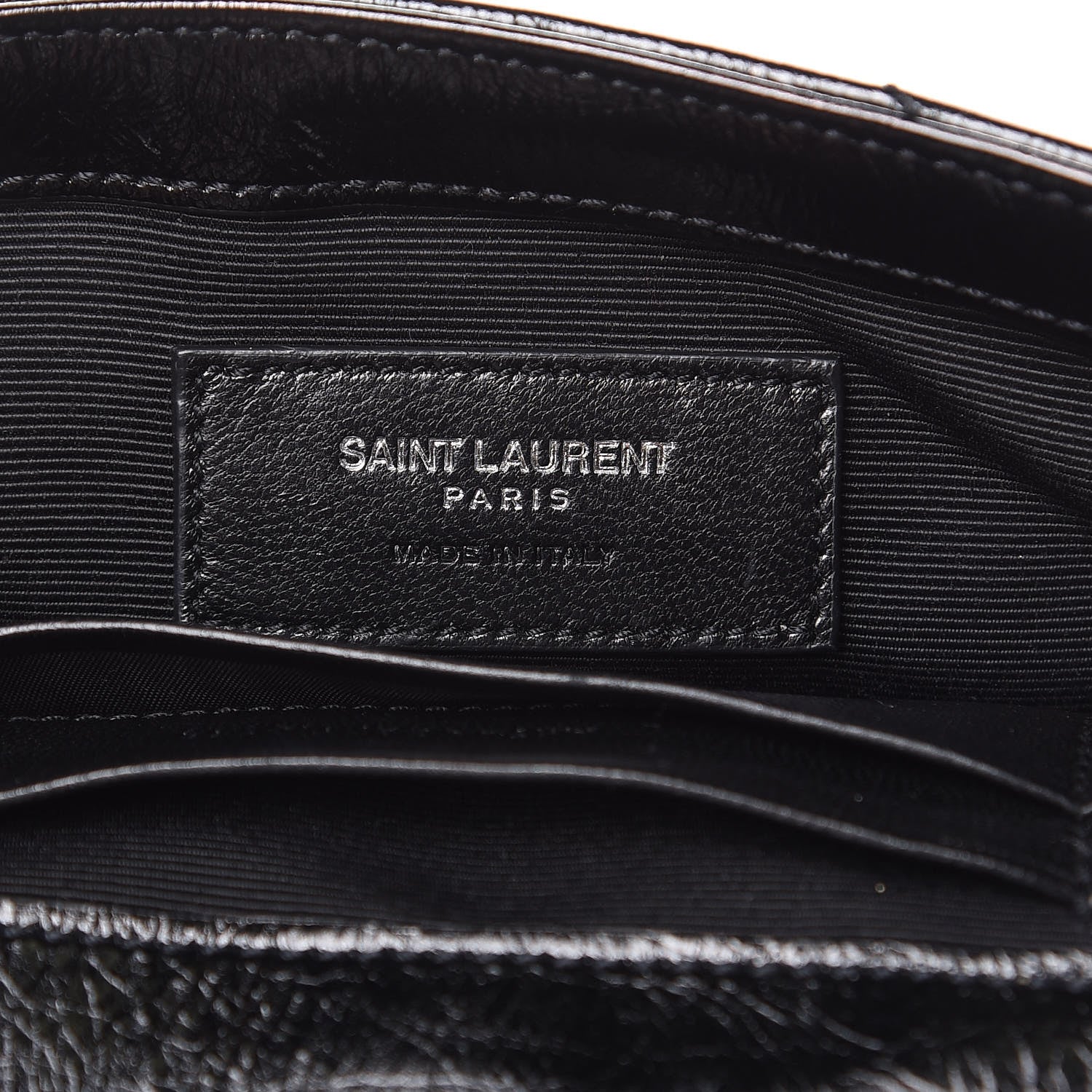 Saint Laurent Sheepskin Matelasse Chevron Monogram Classic Baby Chain Bag Black 6 of 8
