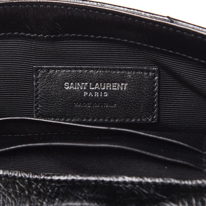 Saint Laurent Sheepskin Matelasse Chevron Monogram Classic Baby Chain Bag Black 6 of 8