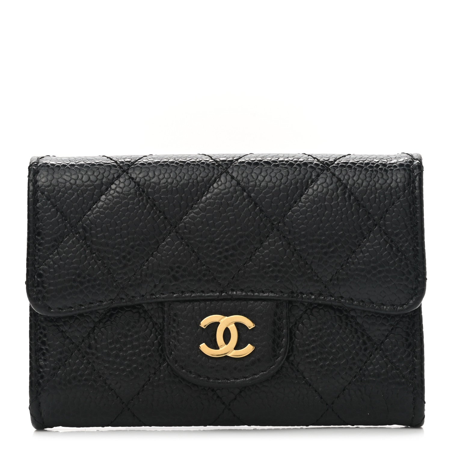 Chanel Caviar Quilted Flap Card Holder Black 1 of 9