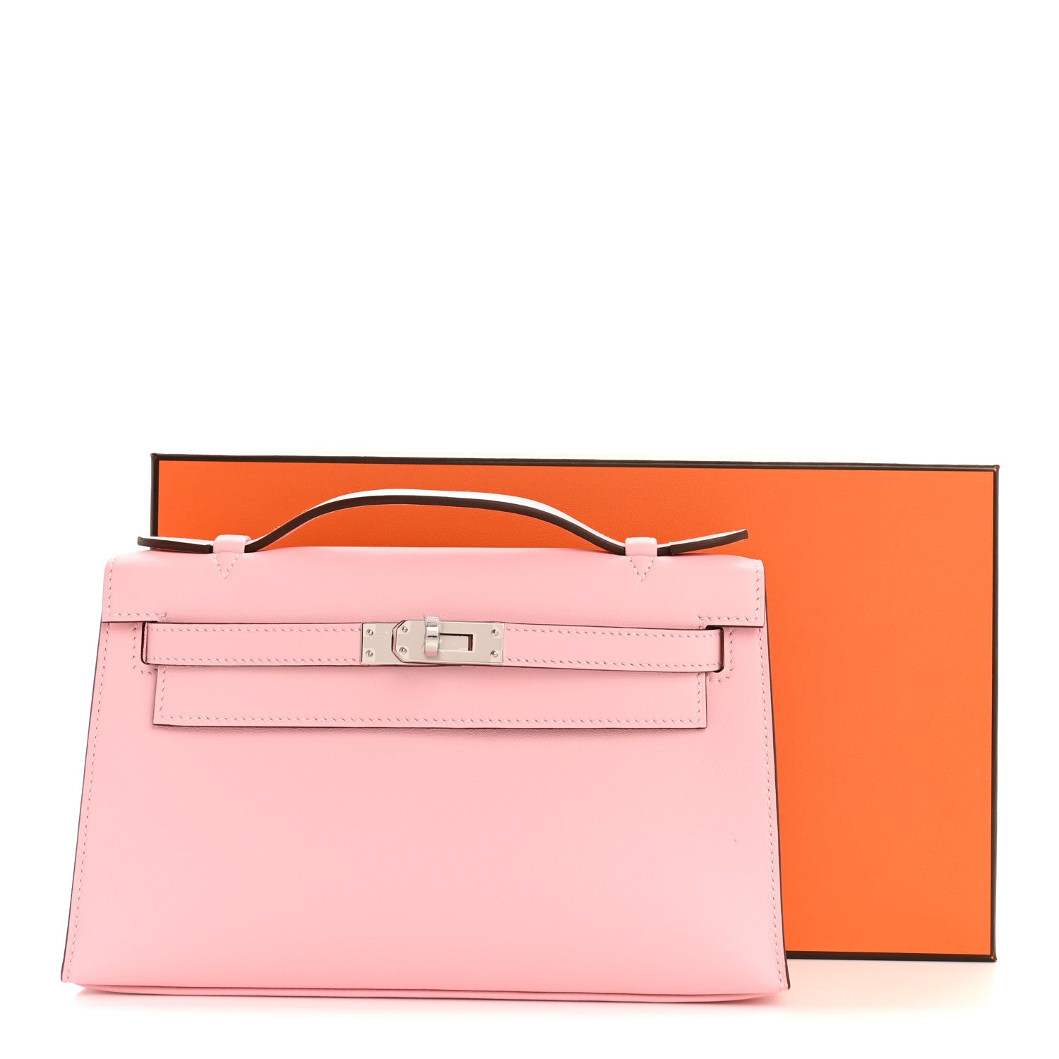 Hermes Swift Kelly Pochette Clutch Rose Sakura 11 of 11
