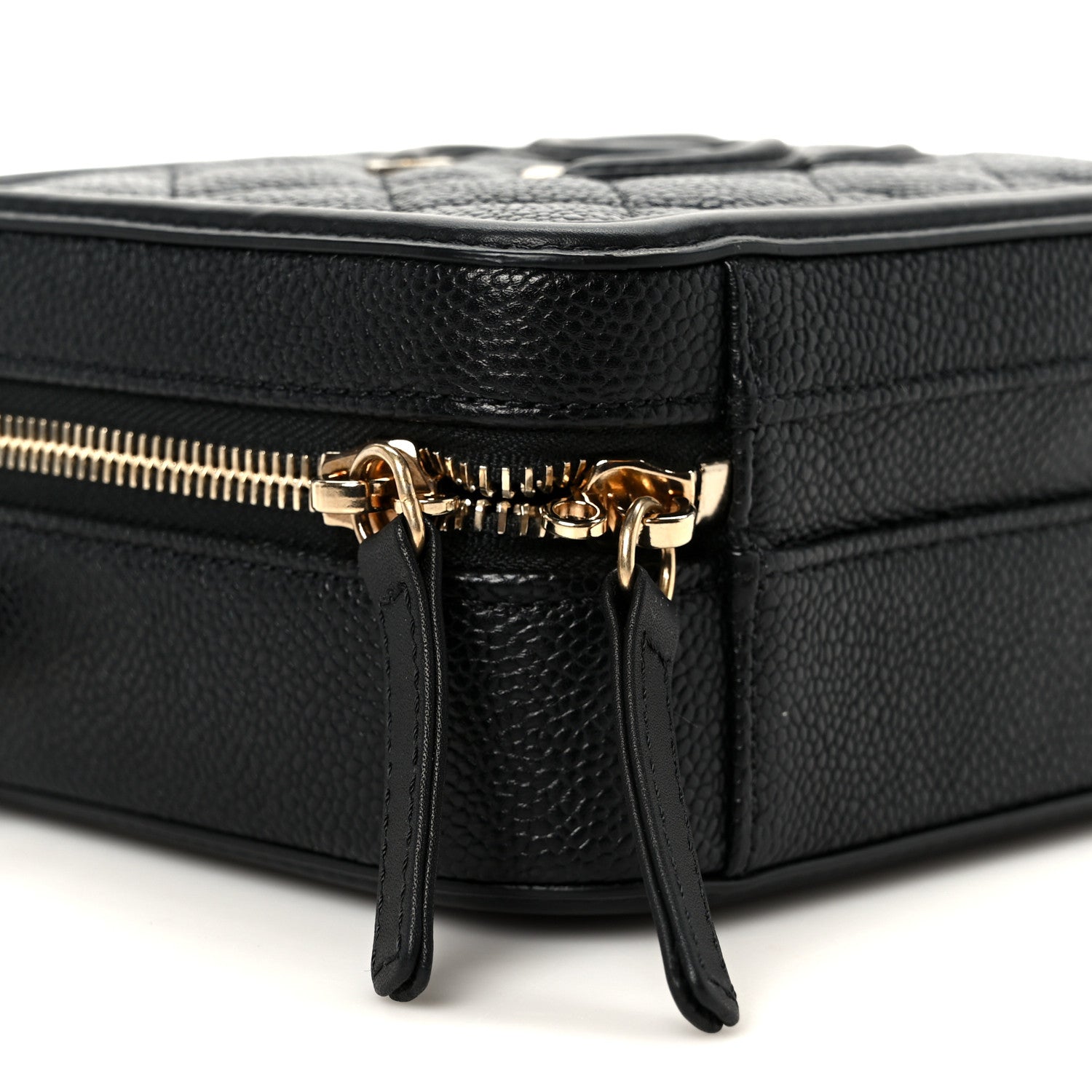 Chanel Caviar Quilted Small CC Filigree Vanity Case Black 9 of 10