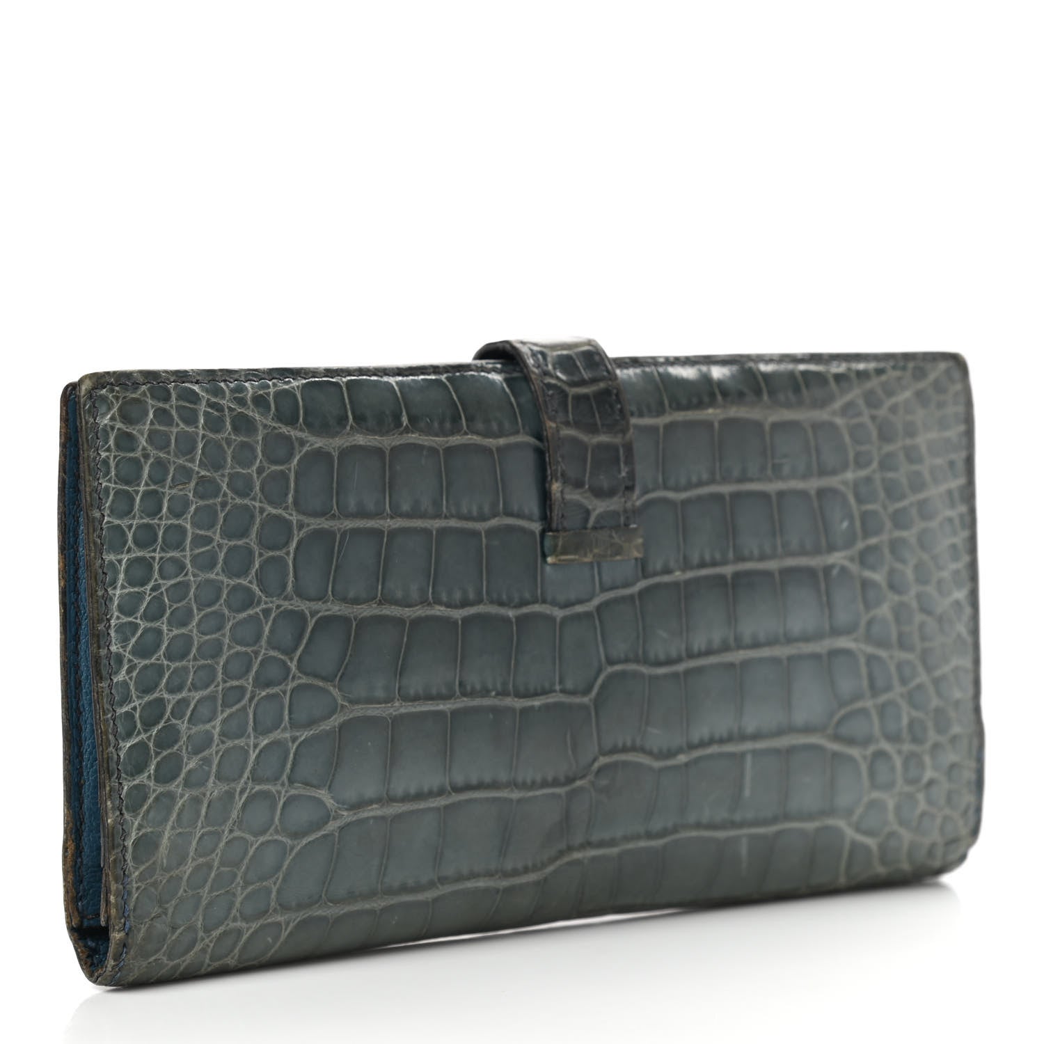 Hermes Shiny Alligator Bearn Wallet 3 of 11