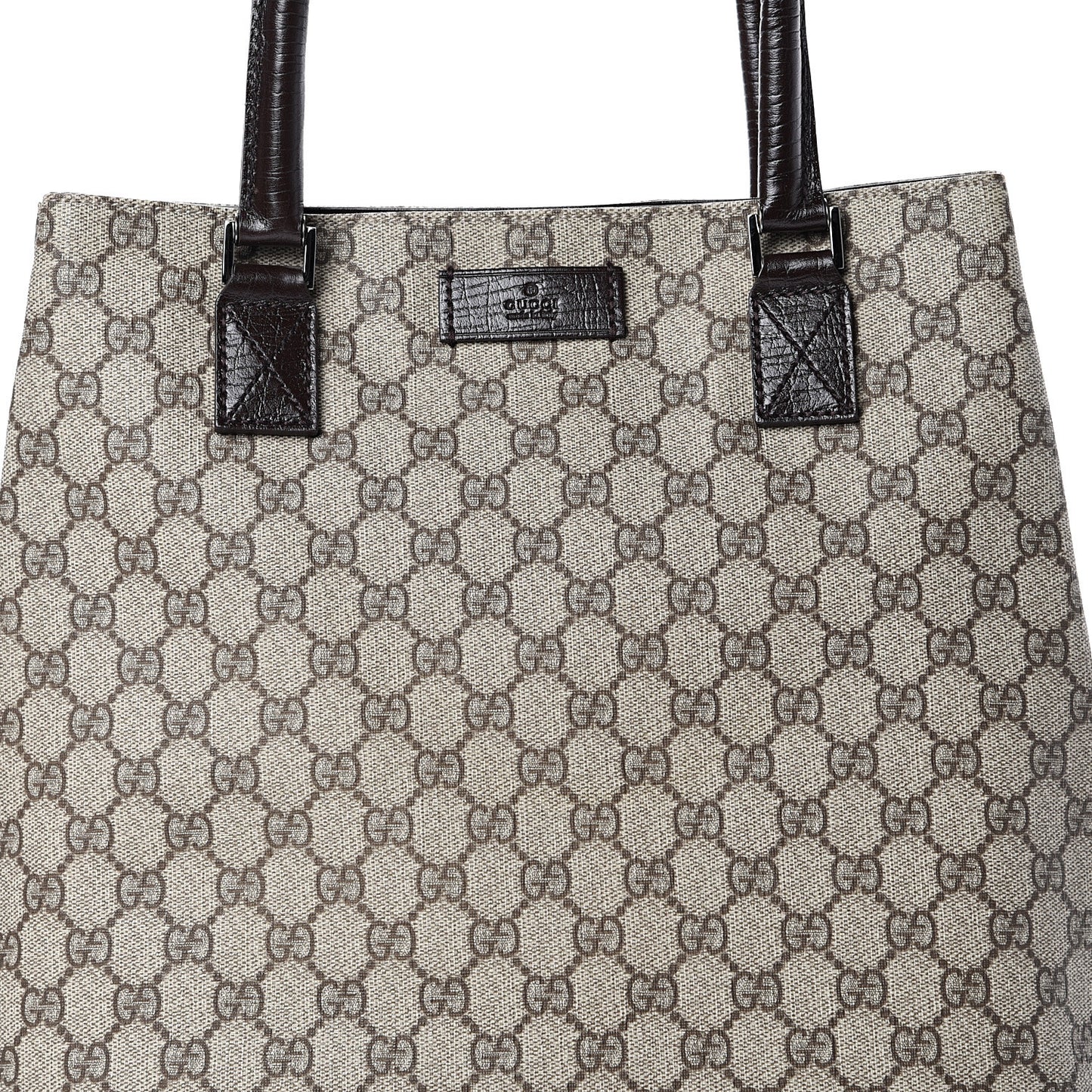 GG Plus Monogram Small Vertical Tote Dark Brown