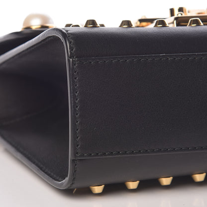 Gucci Calfskin Studded Small Padlock Shoulder Bag Black 8 of 10