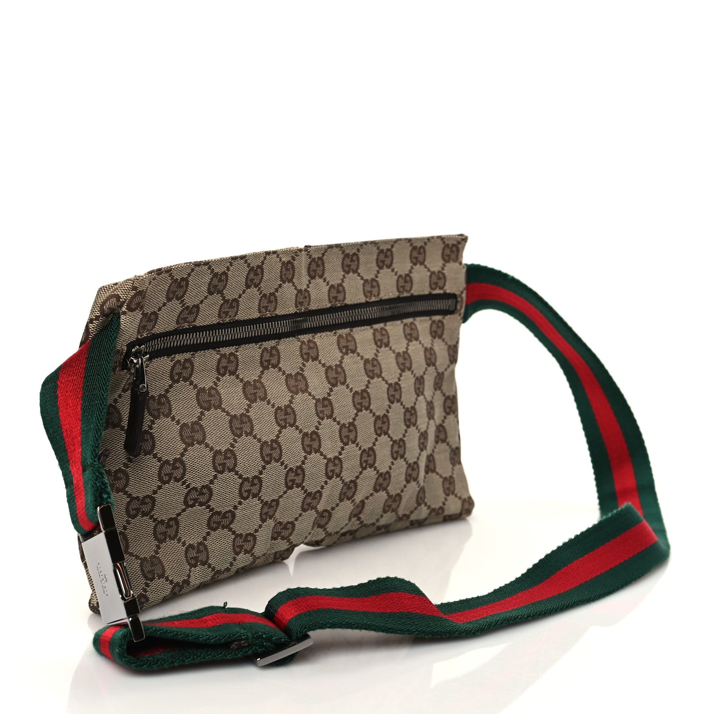 Monogram Web Belt Bag Dark Brown