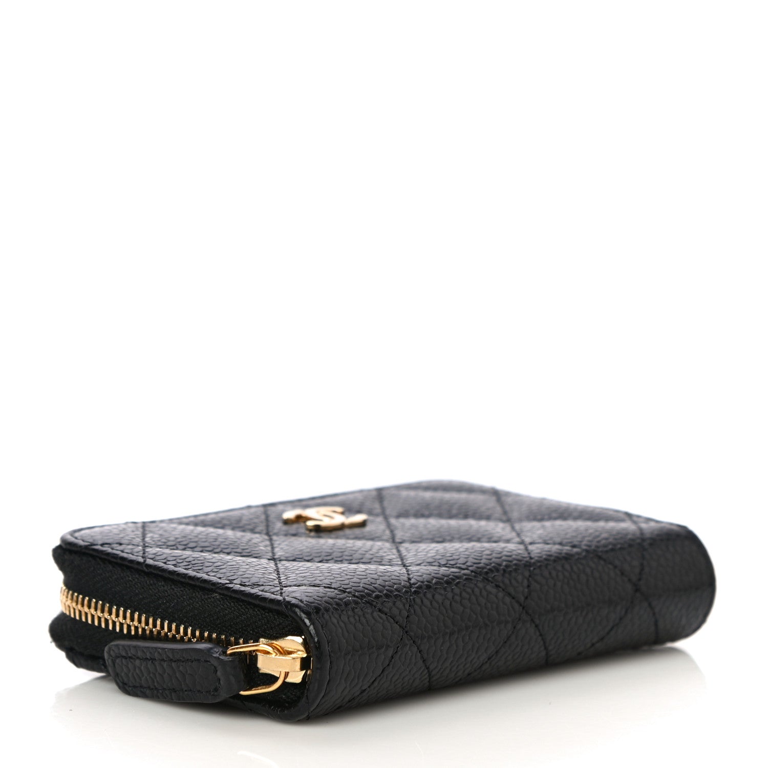 Chanel Caviar Quilted Zip Coin Purse Black 4 of 13