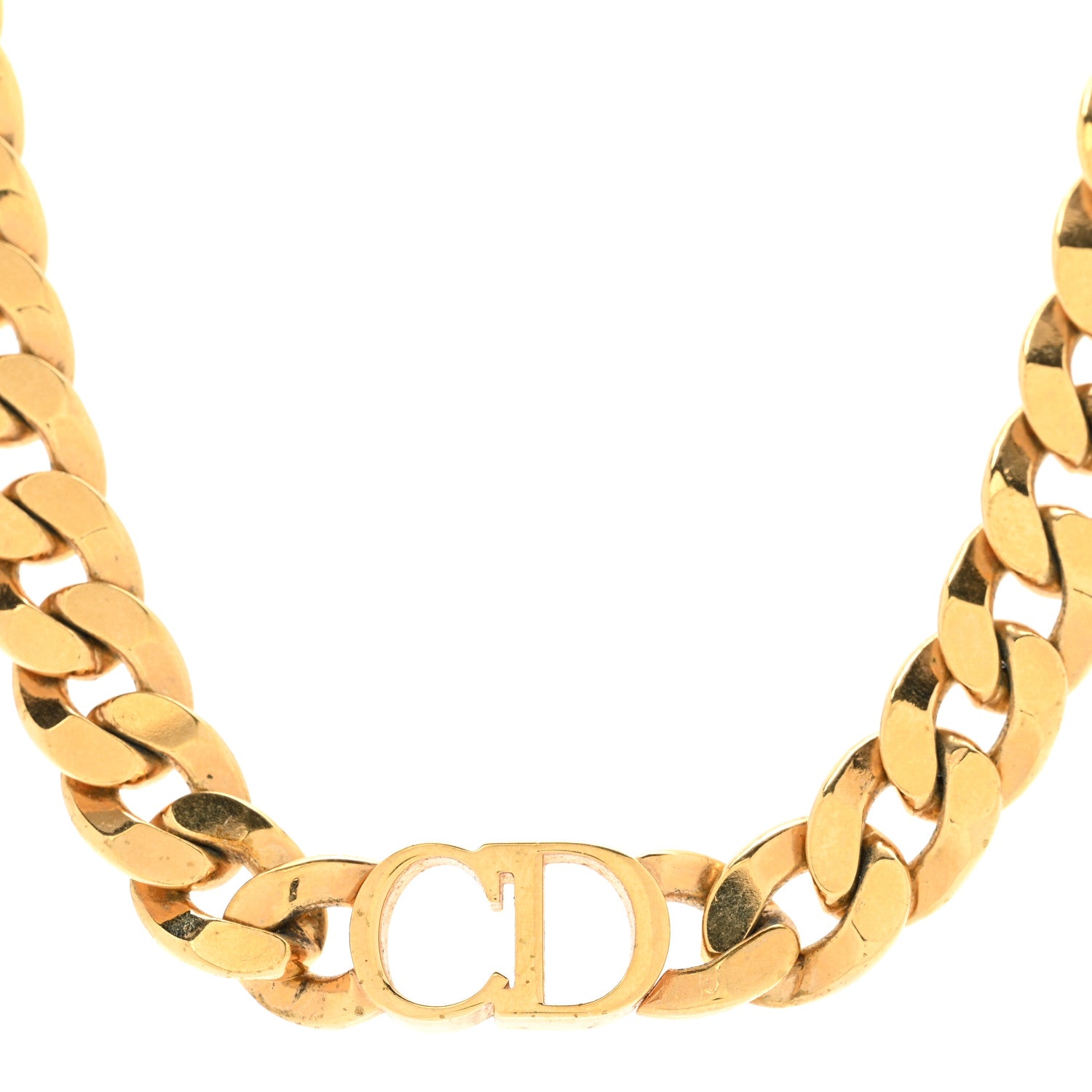 Christian Dior Metal Danseuse Etoile Chain Choker Necklace Gold 4 of 5