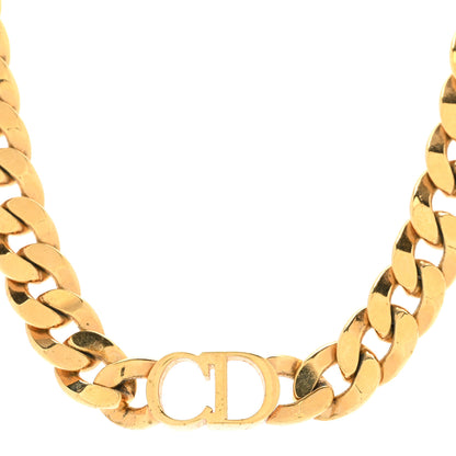 Christian Dior Metal Danseuse Etoile Chain Choker Necklace Gold 4 of 5