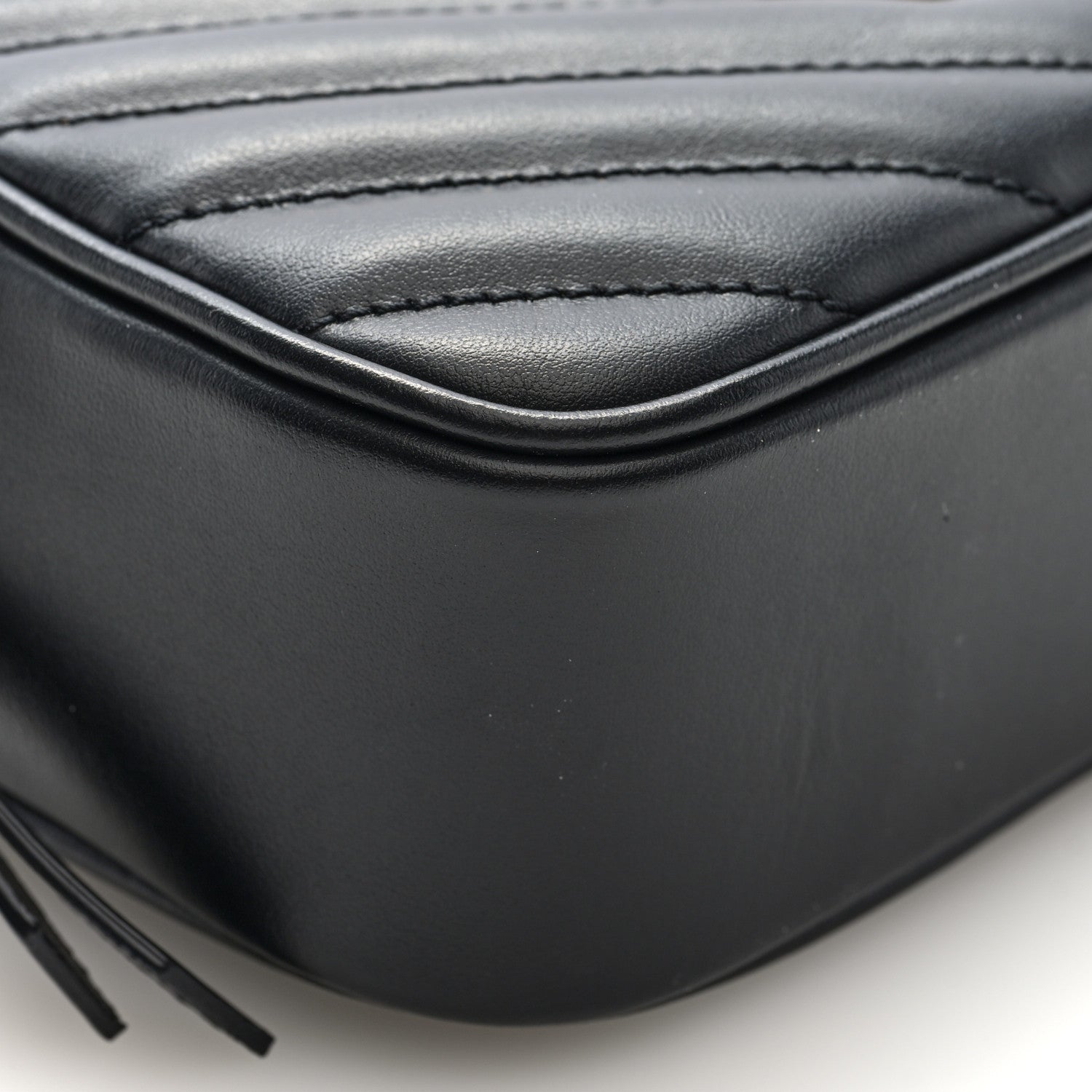 Saint Laurent Calfskin Matelasse Monogram Lou Belt Bag Black Black 8 of 9