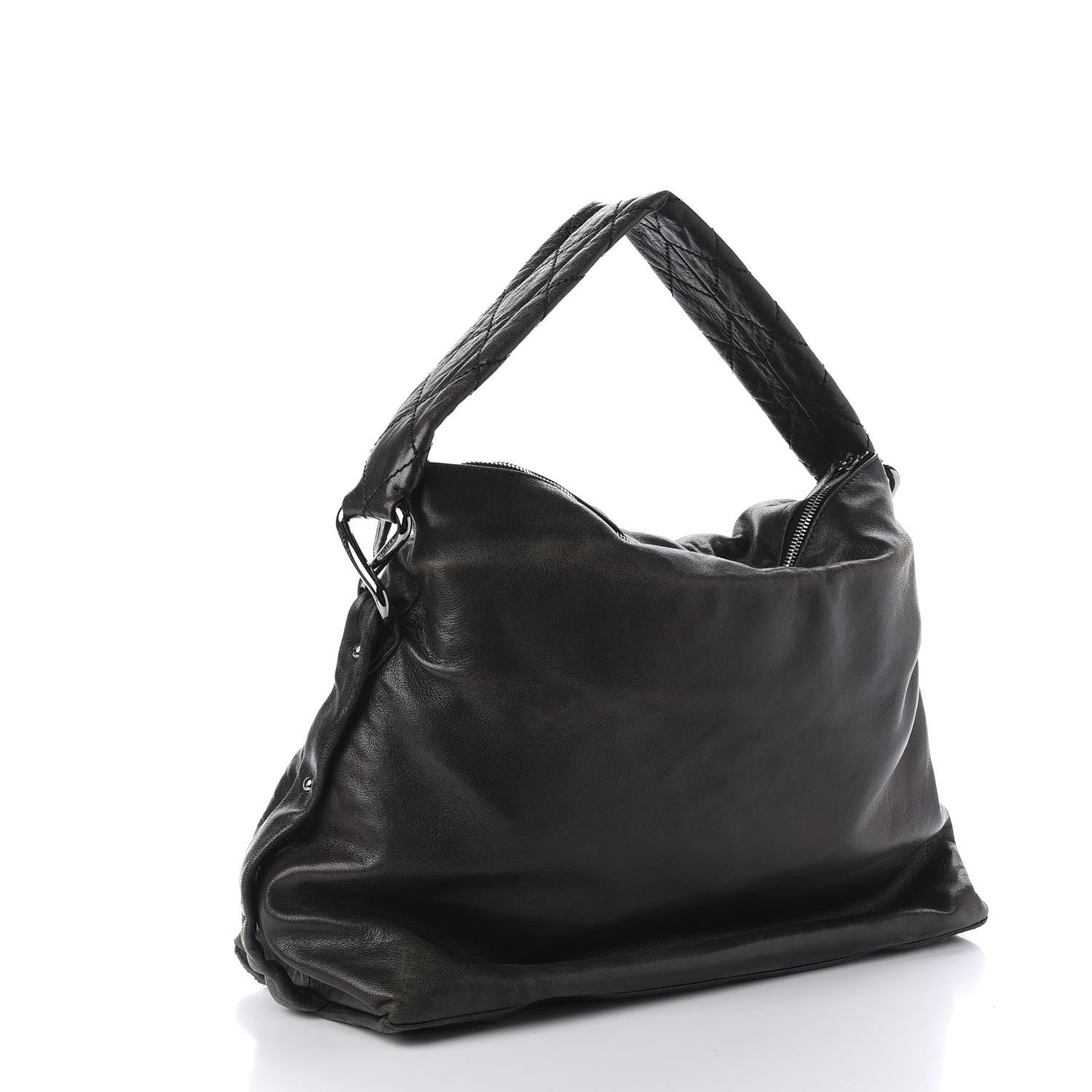 Chanel Lambskin Quilted Mademoiselle Hobo Black 3 of 10