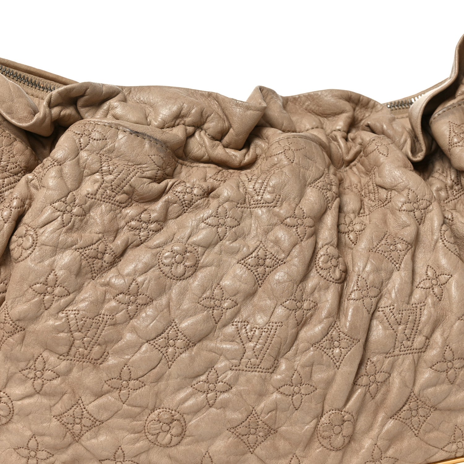 Louis Vuitton Lambskin Olympe Nimbus GM Ecru 7 of 11