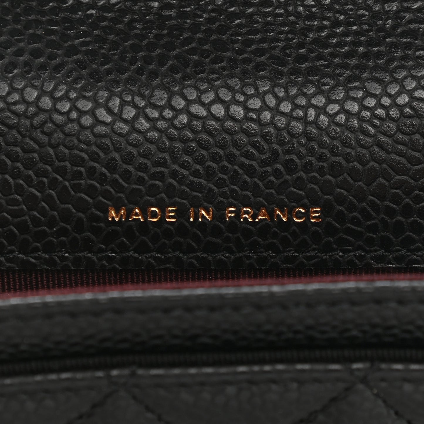 Caviar Quilted Flap Card Holder Wallet Black